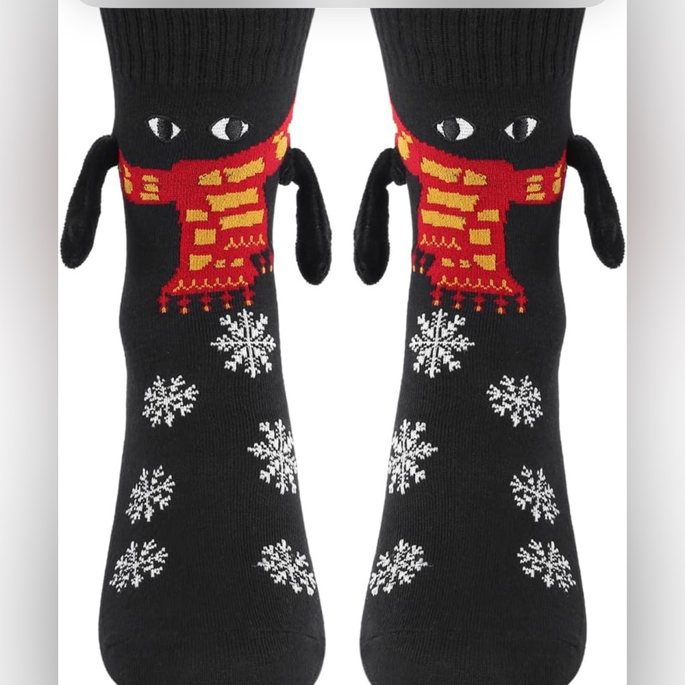 Christmas Couple Cozy Magnetic Handle Cute Socks Xmas